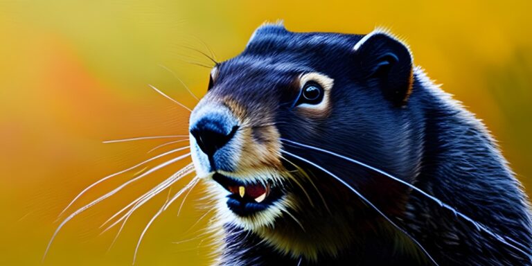 ai generate painting of a marmot