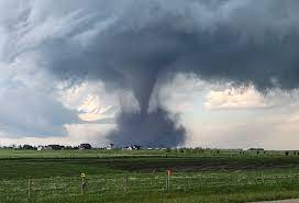 the canada day tornado over a green field