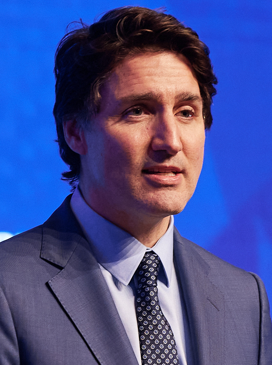 head and shoulders portrait of Justin Trudeau