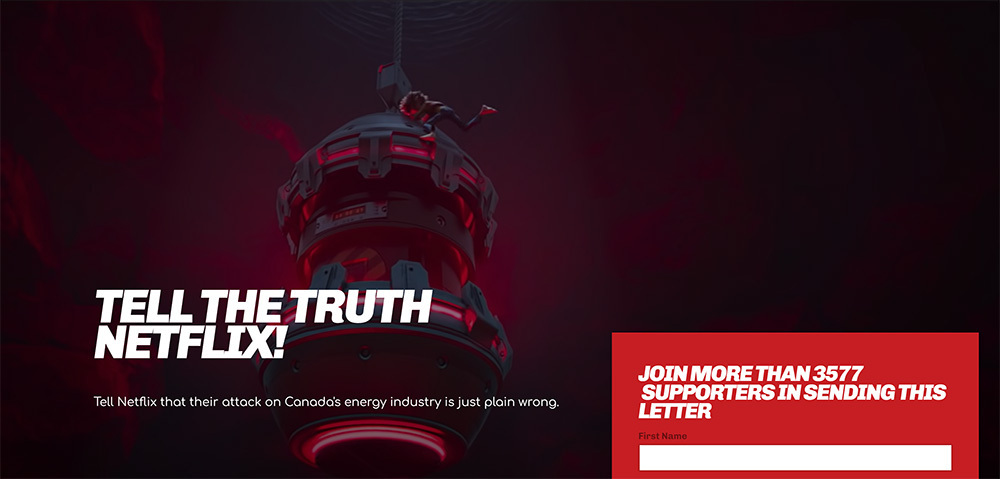 Screen capture of the Tell the Truth Netflix website