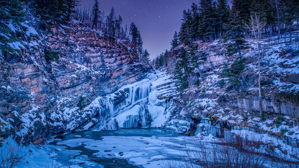 Cameron Falls in Winter | mywaterton.ca