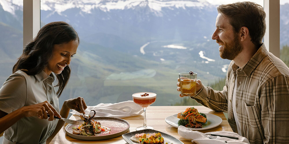 Panoramic views and healthy dining go hand in hand at the Sky Bistro | BanffLakeLouise.com