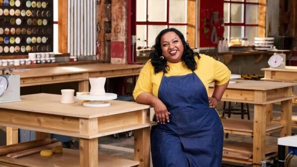 Renu Mathew on the set of The Great Canadian Pottery Throw Down | CBC News