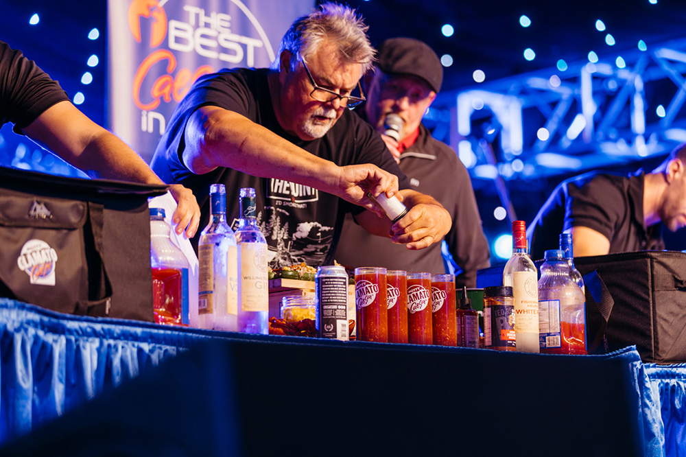 Bartenders competing at the 2023 Best Caesar in Town competition  PEI Shellfish
