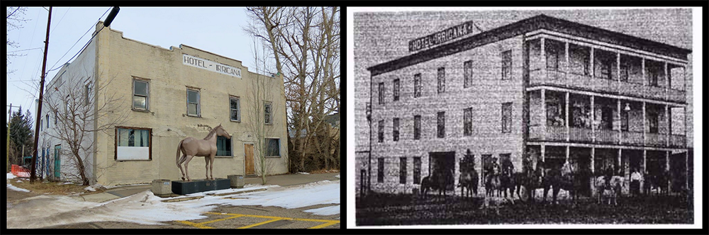 Side-by-side comparison of the Irricana Hotel in its prime versus the state it is in today  Glenda Borson  Flickr