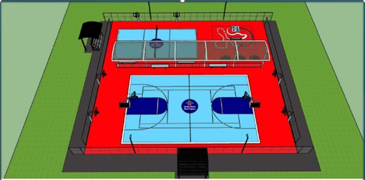 A basic render of the planned multi-sport facility in Cochrane | Cochrane Eagle