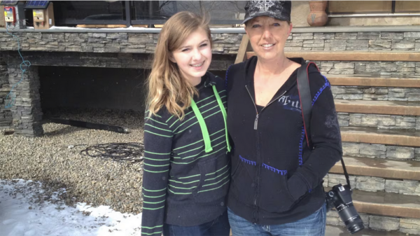 Sam Martine (right) with her daughter Baylie from Nanton Alberta
