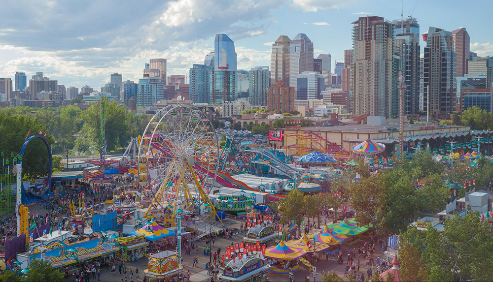 An aerial view of the 2016 Calgary Stampede