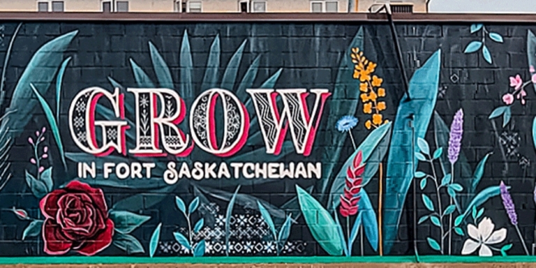 The grow mural in Fort Sask