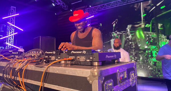 Shaquille O’Neal, AKA DJ Diesel, performing at the Calgary Stampede in 2023