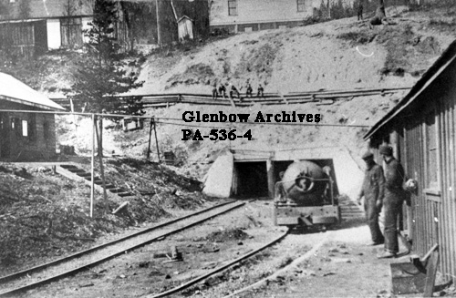 A coal train emergig from the mine | Glenbow Archives