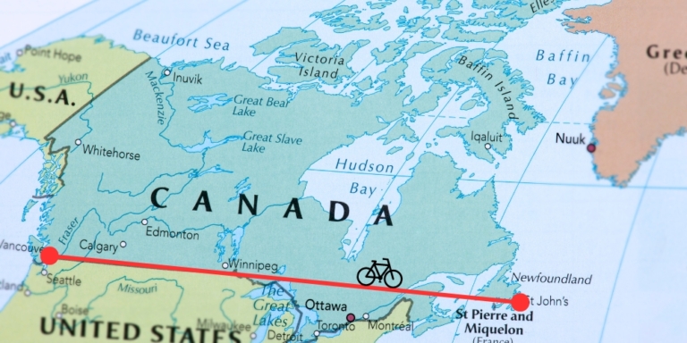Cross Canada Map